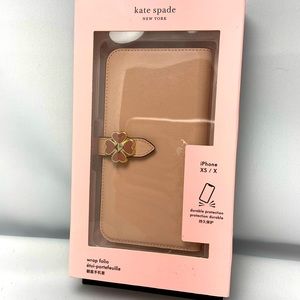Kate Spade BNWT iPhone Folio case. For X/XS